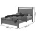 Cama de Casal Reali 100% Mdf Imbuia Clean - Móveis Lopas