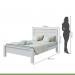 Cama de Casal Athenas Branco - Móveis Lopas