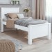 Cama Solteiro Athenas Branco - Móveis Lopas