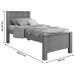 Cama Solteiro Athenas Branco - Móveis Lopas