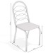 Cadeiras Kit 4 Cadeiras Holanda Nickel Branco - Kappesberg