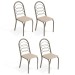 Cadeiras Kit 4 Cadeiras Holanda Nickel Nude - Kappesberg