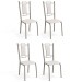 Cadeiras Kit 4 Cadeiras Florença Nickel Branco - Kappesberg