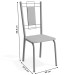 Cadeiras Kit 2 Cadeiras Florença Nickel Branco - Kappesberg