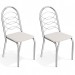 Cadeiras Kit 2 Cadeiras Holanda Cromada Branco - Kappesberg