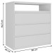 Cômoda Gales 3 Gavetas 100% Mdf Branco - Mambel