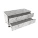 Armário de Banheiro 2 Gavetas Mármore Branco Bn3603 - Tecno Mobili