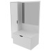 Armário de Banheiro 2 Portas 3 Prateleiras com Espelho Branco Bn3604 - Tecno Mobili