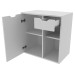 Armário de Banheiro 1 Porta 1 Gaveta Branco Bn3605 - Tecno Mobili