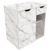 Armário de Banheiro 1 Porta 1 Gaveta Mármore Branco Bn3605 - Tecno Mobili