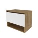 Armário de Banheiro 1 Porta 1 Prateleira Amêndoa/Branco Bn3606 - Tecno Mobili