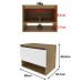 Armário de Banheiro 1 Porta 1 Prateleira Amêndoa/Branco Bn3606 - Tecno Mobili