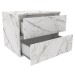 Armário de Banheiro 2 Gavetas Mármore Branco Bn3607 - Tecno Mobili