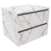 Armário de Banheiro 2 Gavetas Mármore Branco Bn3607 - Tecno Mobili