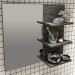 Armário de Banheiro 3 Prateleiras Mármore Lunar Bn3608 - Tecno Mobili