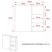 Armário para Banheiro 3 Prateleiras Mármore Branco Bn3609 - Tecno Mobili