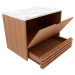 Armário de Banheiro 1 Porta 1 Gaveta Amêndoa/Mármore Branco Bn3613 - Tecno Mobili