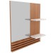 Armário de Banheiro 2 Prateleiras Amêndoa/Mármore Branco Bn3614 - Tecno Mobili