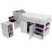 Cama Infantil Multifuncional 2 Portas com Escrivaninha Branco - Tecno Mobili