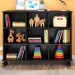 Cômoda Infantil 9 Prateleiras Preto Fosco 1478 - Qmovi