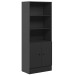 Estante para Livros Gamer 2 Portas 3 Prateleiras Preto - Qmovi