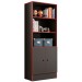 Estante para Livros Gamer 2 Portas 3 Prateleiras Preto/Vermelho - Qmovi