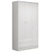 Guarda-Roupa de Bebê Doce Sonho 3 Portas 2 Gavetas Branco - Qmovi