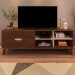 Rack para TV Até 75 Polegadas Verona 2 Gavetas Cedro/Off White - Artely Móveis
