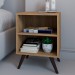 Mesa de Cabeceira Maitê 1 Prateleira Oak - Pnr Móveis