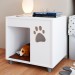 Mesa de Cabeceira Pet Cherry com Almofada Branco - Pnr Móveis
