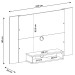 Painel para TV Até 42 Polegadas Cine Flex C/ Suporte para TV Cedro/Off White - Artely