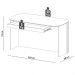 Mesa para Escritório 1 Gaveta 100% Mdf Freijo/Preto Fosco C722 - Dalla Costa