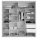 Guarda-Roupa Casal 2 Portas 2 Gavetas com Espelho Freijo/Off White Tw602eb - Dalla Costa