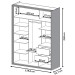 Guarda-Roupa Solteiro 2 Portas 2 Gavetas 100% Mdf Freijo/Off White Tw601b - Dalla Costa
