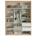 Guarda-Roupa Solteiro 2 Portas 2 Gavetas 100% Mdf Freijo/Off White Tw601b - Dalla Costa