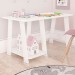 Mesa Escrivaninha Infantil Skye 1 Prateleira Branco - Politorno