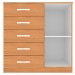 Cômoda 1 Porta 5 Gavetas Cp154 Cinnamomo - Evidencia Móveis
