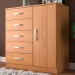 Cômoda 1 Porta 5 Gavetas Cp154 Cinnamomo - Evidencia Móveis