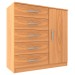 Cômoda 1 Porta 5 Gavetas Cp154 Cinnamomo - Evidencia Móveis