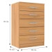 Cômoda 5 Gavetas Cp054 Cinnamomo - Evidencia Móveis