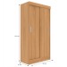 Guarda-Roupa Solteiro Berlim 2 Portas Cinnamomo - Evidencia Móveis