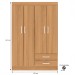 Guarda-Roupa Solteiro Atalaia 4 Portas Cinnamomo - Evidencia Móveis