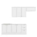 Cozinha Compacta Veneza 8 Portas 3 Gavetas 100% Mdf Americana Branco - Panorama Móveis
