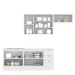 Cozinha Compacta Veneza 8 Portas 3 Gavetas 100% Mdf Americana Branco - Panorama Móveis