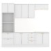 Cozinha Completa Atlanta 10 Portas 5 Gavetas 100% Mdf Americana Branco - Panorama Móveis