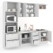 Cozinha Completa Atlanta 10 Portas 5 Gavetas 100% Mdf Americana Branco - Panorama Móveis