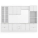 Cozinha Completa Chicago 12 Portas 7 Gavetas 100% Mdf Americana Branco - Panorama Móveis