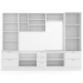 Cozinha Completa Chicago 12 Portas 7 Gavetas 100% Mdf Americana Branco - Panorama Móveis