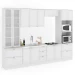 Cozinha Completa Chicago 12 Portas 7 Gavetas 100% Mdf Americana Branco - Panorama Móveis