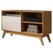 Rack para TV Até 42 Polegadas Fenix Wood 1 Porta 1 Prateleira Cumaru/Off White - Giga Móveis